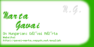 marta gavai business card